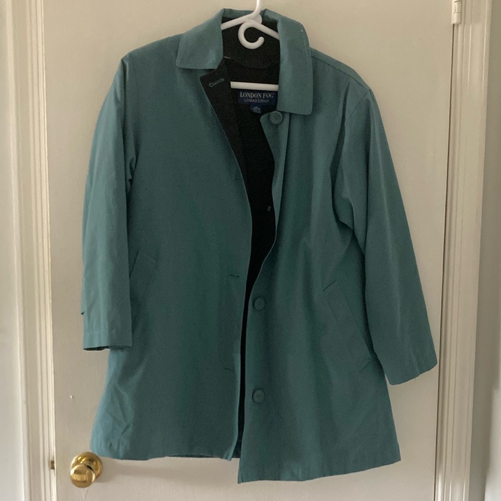 Teal London Fog Limited Edition XS Petites Insulated Outdoors Rain Jacket